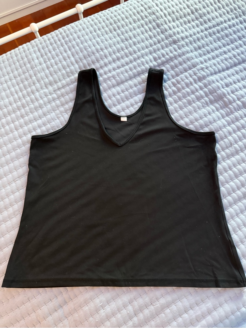 Athleta Black V-Neck Tank with Wide Straps